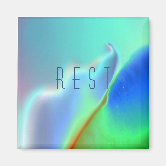 "Rest" Colourful Print Magnet (Front)