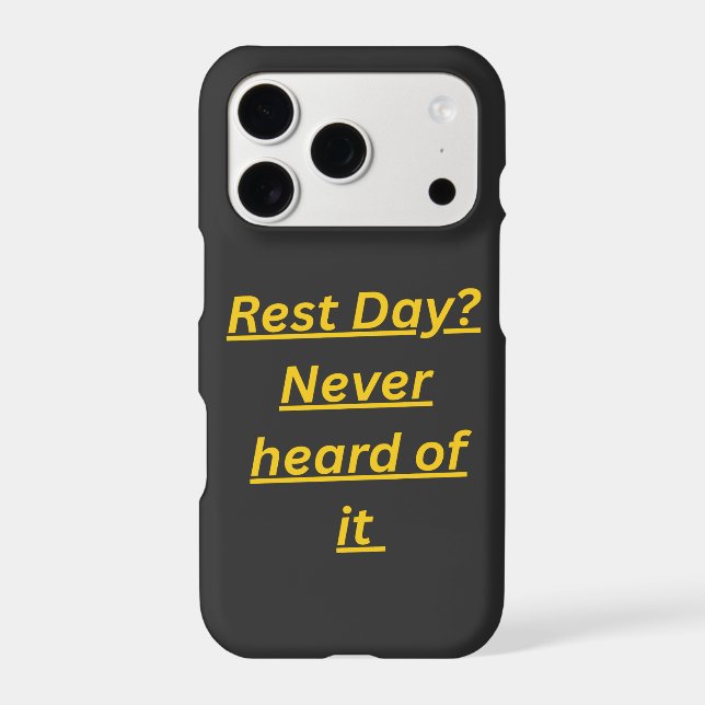Rest Day Never Heard of It Funny Gym Quote (Back)