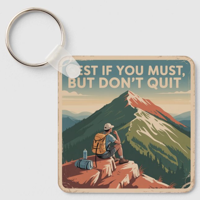 Rest If You Must, But Don't Quit Key Ring (Front)