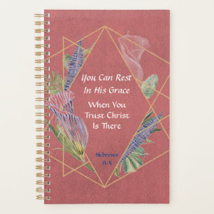 Rest in His Grace Sangria Floral Business Planner