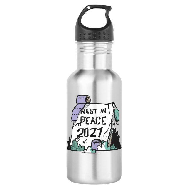 Rest in Peace 2021 710 Ml Water Bottle (Front)