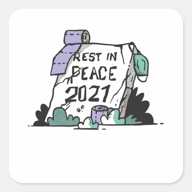 Rest in Peace 2021 Square Sticker (Front)