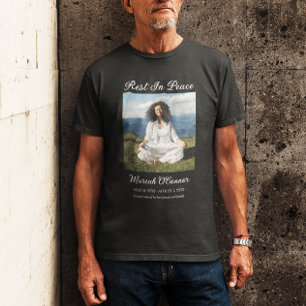 Rest In Peace Elegant Memorial Photo T-Shirt