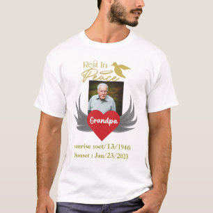 Rest in peace ,funeral custom photo ,loving memory T-Shirt