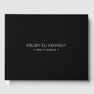rest in peace funeral guest book