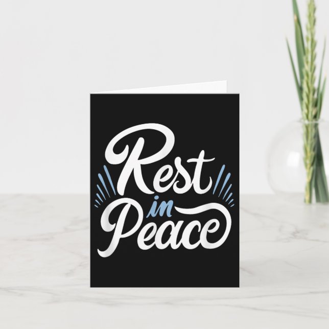 Rest In Peace Humor And Motivation To Keep Pushing Card (Front)