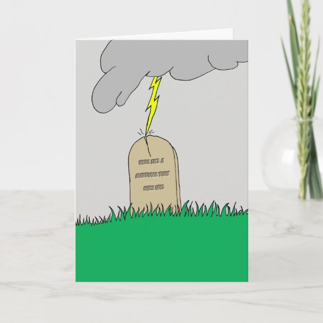 Rest In Peace Marriage Card (Front)