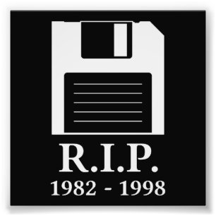 Rest in Peace RIP Floppy Disc Photo Print