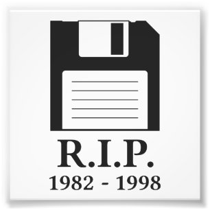 Rest in Peace RIP Floppy Disc Photo Print