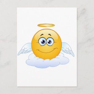 Rest in Peace RIP Heaven Angel Emoji Postcard