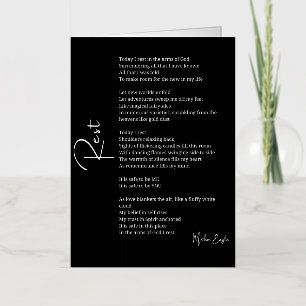 Rest In The Arms Of God Love poem  Foil Greeting Card