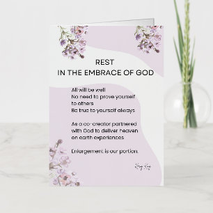 Rest In The Embrace Of God Poem Foil Greeting Card