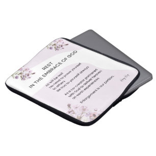 Rest In The Embrace Of God Poem Laptop Sleeve
