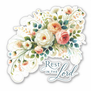 Rest in the Lord floral