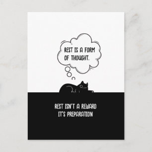Rest is a form of thought - Holiday Get Well Soon Postcard