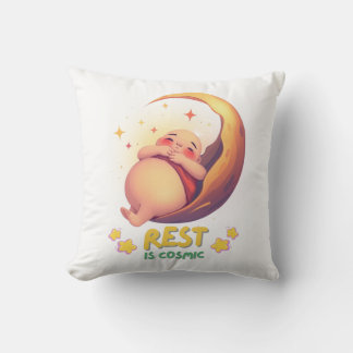 Rest is Cosmic Kids - Cute Sleeping Baby Cushion