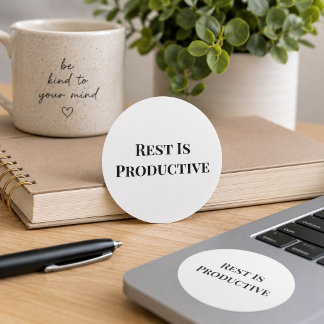 Rest Is Productive Mental Health Sticker