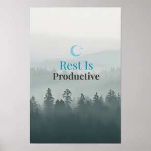 Rest Is Productive – Minimal Motivational Poster