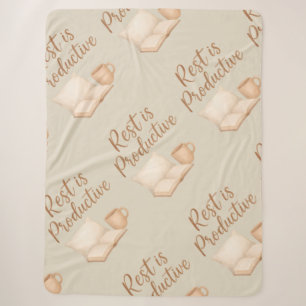 Rest is Productive Sherpa Blanket