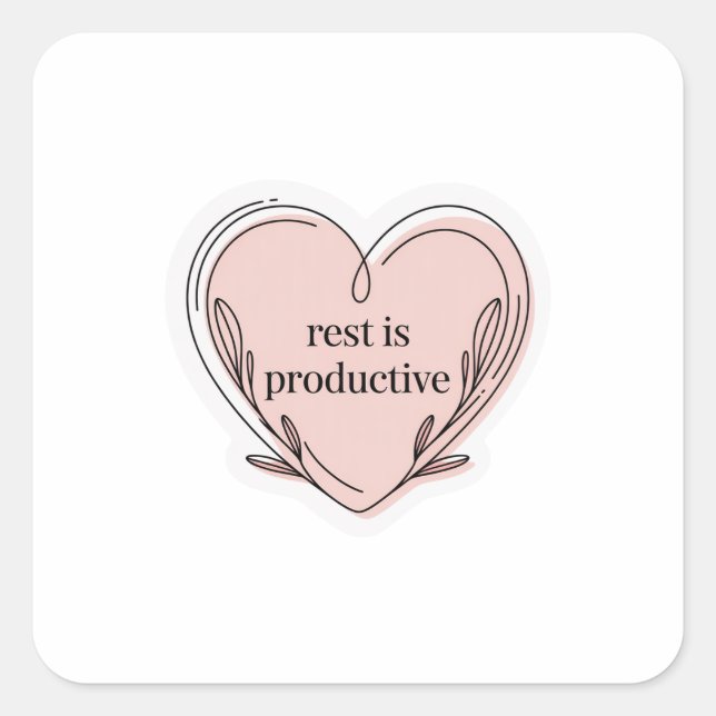 Rest Is Productive Sticker | Self-Love Affirmation (Front)