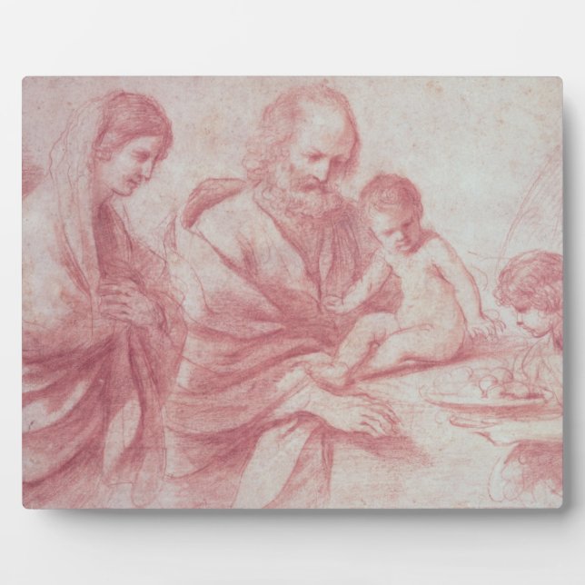 Rest on the Flight into Egypt (red chalk on paper) Plaque (Front)