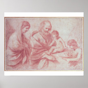 Rest on the Flight into Egypt (red chalk on paper) Poster