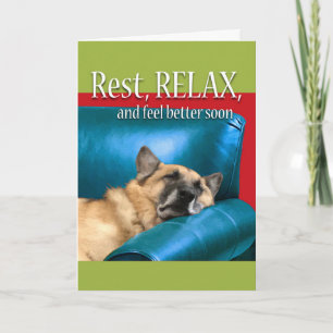 Rest, Relax, and Feel Better Soon, Dog Asleep Card