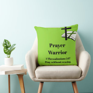"Rest, relax, and recharge with our Prayer Warrior Cushion
