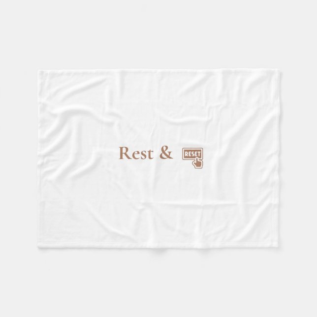 Rest & Reset Cosy Self Care Fleece Blanket (Front (Horizontal))