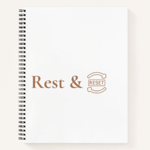 Rest & Reset Minimalist Wellness Notebook