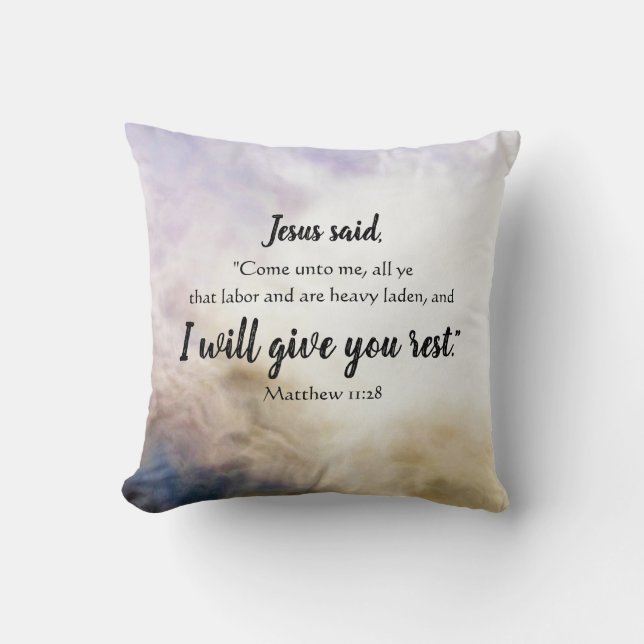 Rest Scripture Cushion (Front)