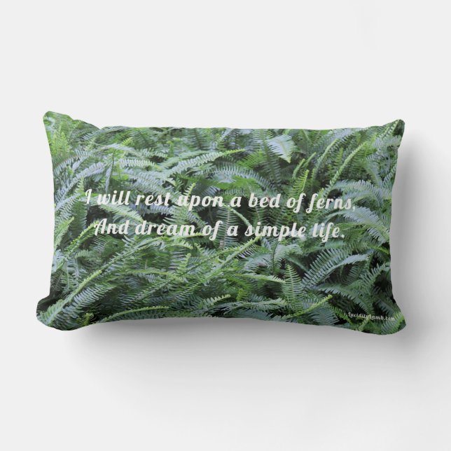 Rest Upon the Ferns Lumbar Cushion (Front)