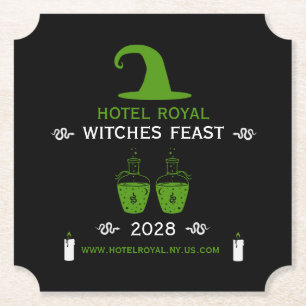 Restaurant And Hotel Halloween Meal Event  Paper Coaster