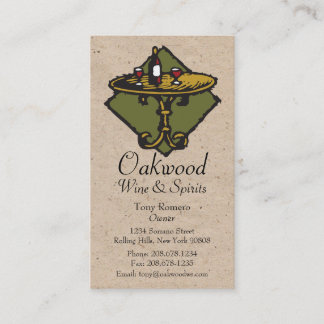 Restaurant, Bar, Bistro, Wine&Spirits 2 Business Card