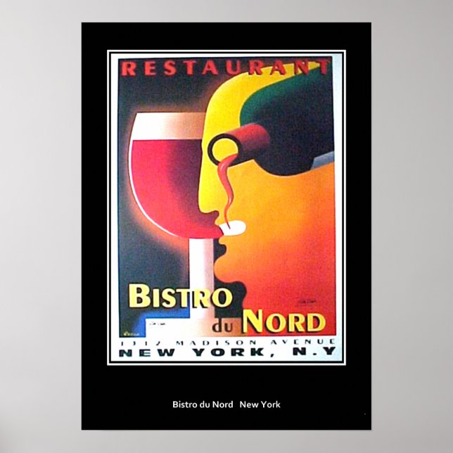 Restaurant Bistro Du Nord New York Art Deco poster (Front)
