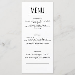 Restaurant Cafe Lounge Menu