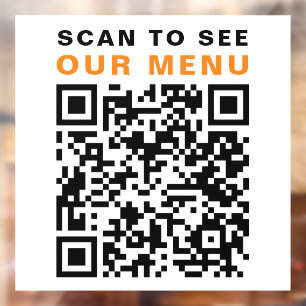 Restaurant Cafe Menu QR Code White