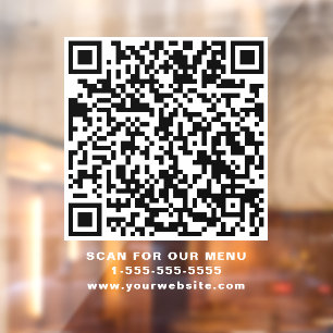 Restaurant Cafe QR Code White