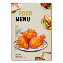 Restaurant/Cafeteria Menus