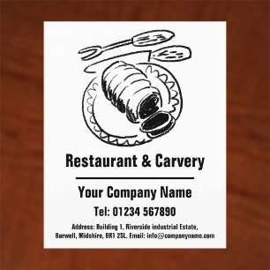 Restaurant & Carvery Cartoon Design Flyer