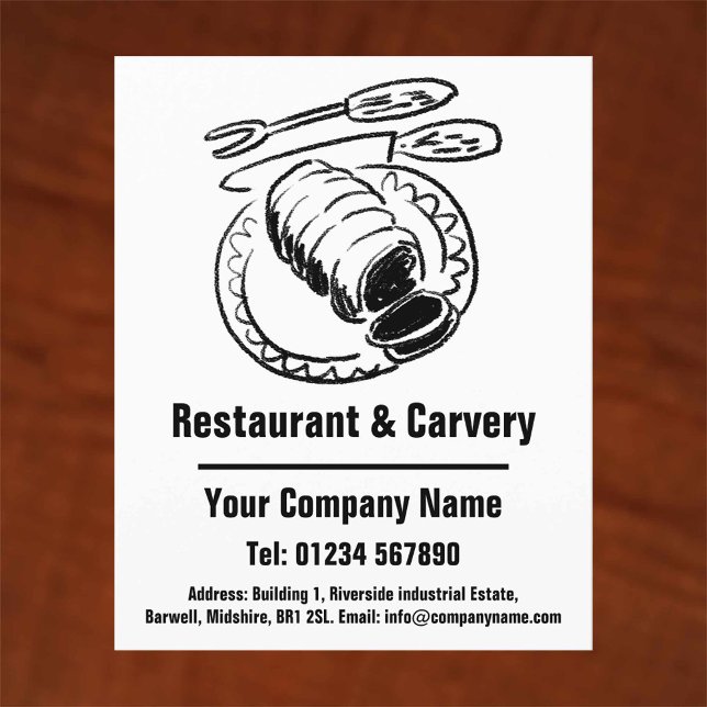 Restaurant & Carvery Cartoon Design Flyer (Creator Uploaded)