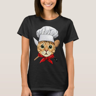 Restaurant Cat Kitten Chef Kitchen Cook Culinary C T-Shirt