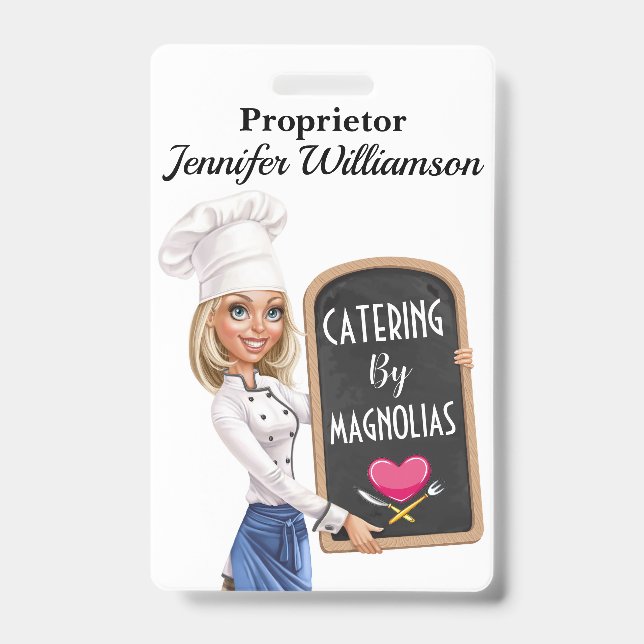 Restaurant - Catering Lanyard Badge  ID Badge (Front)