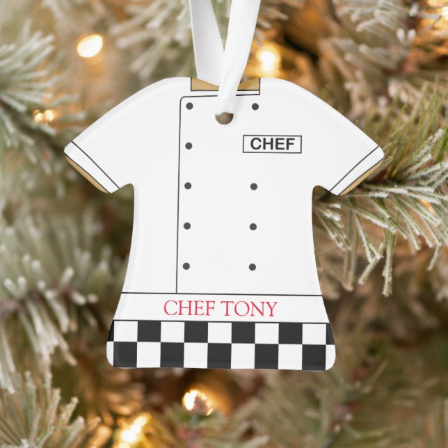 Restaurant Chef Jacket and Trousers Uniform Ornament (Tree)