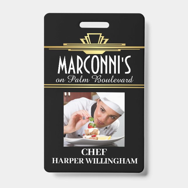 Restaurant Chef Lanyard Badge  ID Badge (Front)
