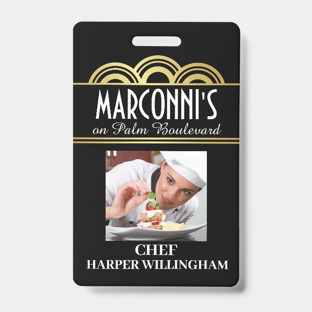 Restaurant Chef Lanyard Badge  ID Badge (Front)