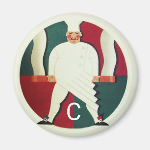 RESTAURANT CHEF'S COOKING PARTY Culinary Monogram Magnet