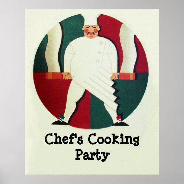 RESTAURANT CHEF'S COOKING PARTY Culinary Poster (Front)