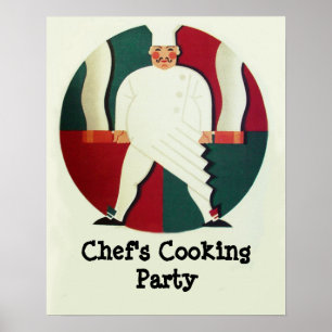 RESTAURANT CHEF'S COOKING PARTY Culinary Poster