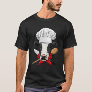 Restaurant Cow Chef Kitchen Cook Culinary Cow Far T-Shirt